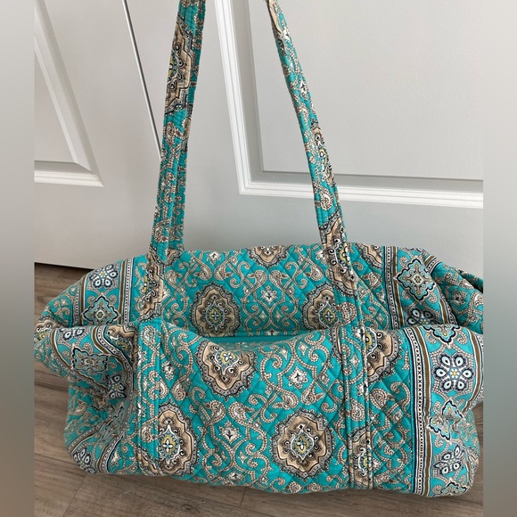 Large Travel Duffel Bag - Vera Bradley - Totally Turq Teal - Picture 2 of 5